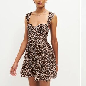 Reformation Leopard Taiga Dress